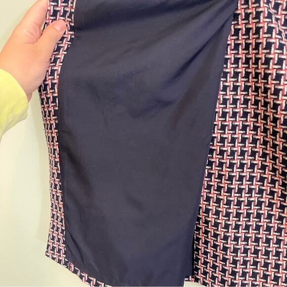 Loft Houndstooth Lined Midi Length Wrap A-Line Preppy Skirt Multicolor Size 14 - Picture 4 of 10